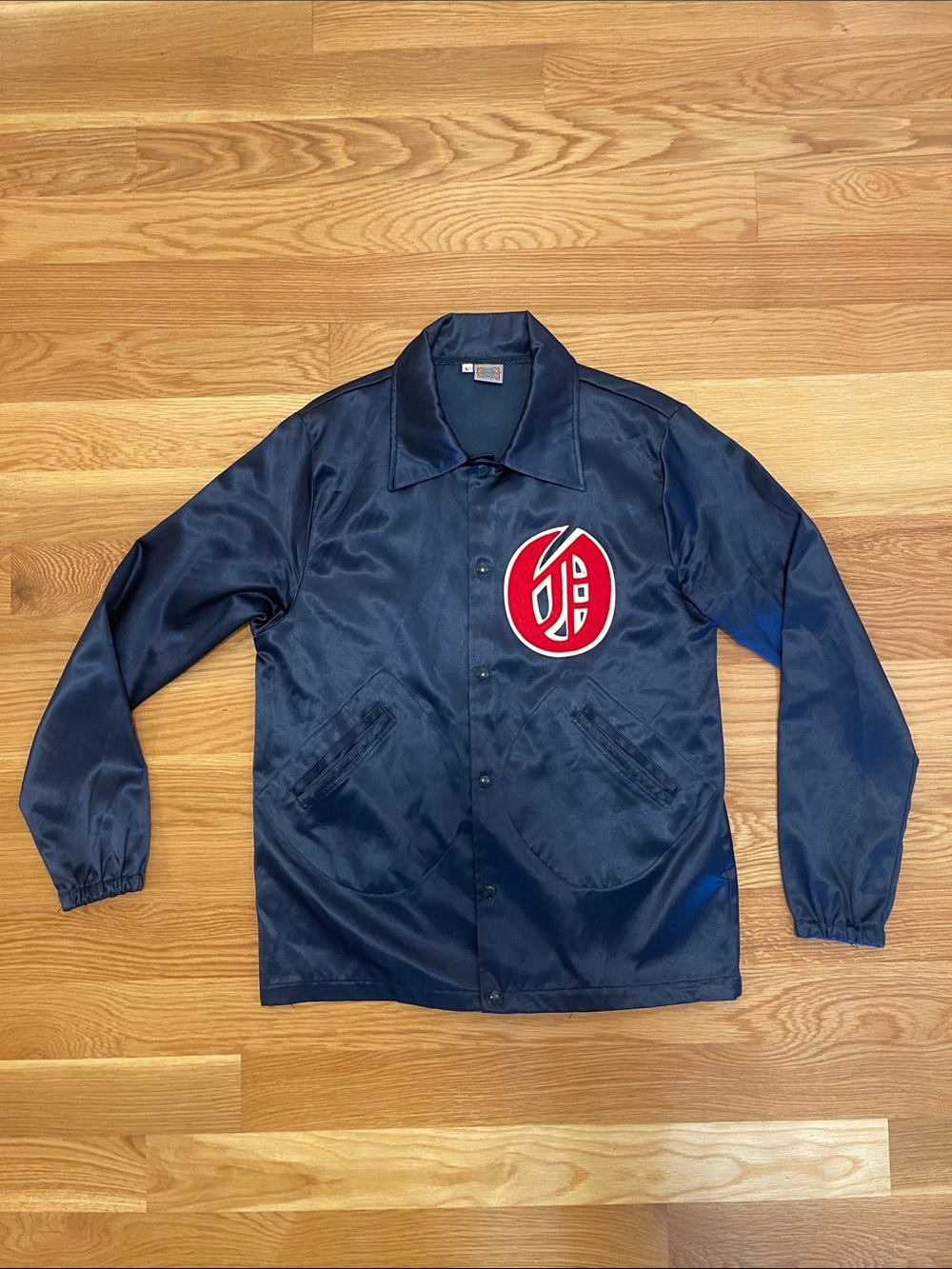 Ebbets Field Oakland Oaks Navy Satin Coach Jacket